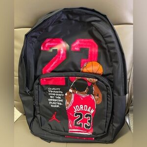 BNWT NIKE AIR JAM 84 MICHAEL JORDAN BACKPACK BLACK AND RED 18"X12"X6"